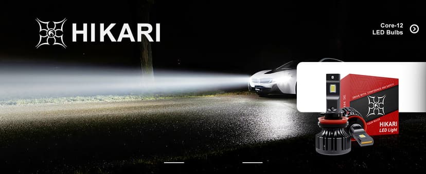 HIKARI WINGS 2026 40000LM H11/H8/H9 LED Bulbs, 45W Upgraded Core Chips, High Lumens Kit, 6000k Cool White, IP68 Waterproof, H16 Foglight