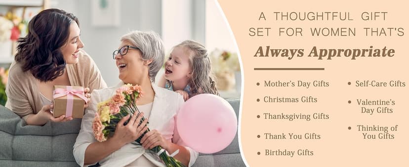 40th 50th 60th Birthday Gifts for Women Her Vintage 1965 1975 1985 Birthday Gifts Set for Grandma Mom Aunt Sister