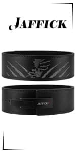 Jaffick Weight Lifting Belt For Ladies Leather Gym Belts Lower Waist Back Support For Women Men Fitness Squat Deadlift Heavy Duty Cross Training Gym Powerlifting Workout
