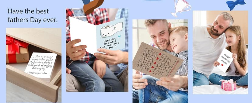 Sweet Fathers Day Cards Gifts for Boyfriend Husband, Happy Father's Day Gift from Wife Girlfriend, Wonderful Father's Day Card to My Favorite Father, Love Card