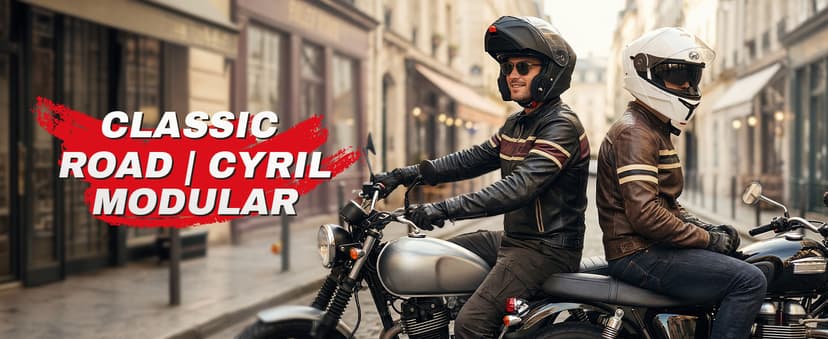 CYRIL Modular Motorcycle Helmet DOT, Flip Up Full Face Men Women, Glasses Compatible Dual Visor, Quick Release Shield, Bonus Smoke Visor & Bag for Street Bike ATV UTV Scooter Cruiser