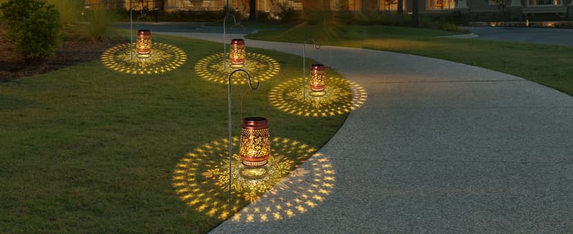 Christmas Gifts for Women, Hummingbird Solar Lanterns Outdoor Waterproof, Garden Decor Birthday Gifts for Women Mom Grandma Sister, Metal Hanging Solar Lights Outside Decorative for Backyard Patio