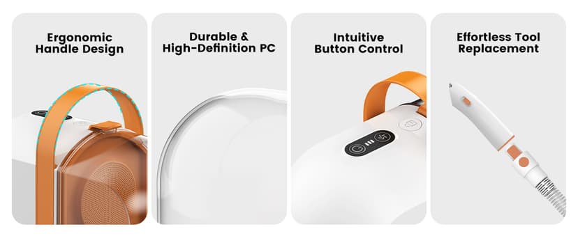 Dog Grooming Vacuum, Dog Grooming Kit with Pet Clippers, 12,000Pa Pet Hair Vacuum for Dogs, Low Noise Home Cleaning Tool in 1, PG10