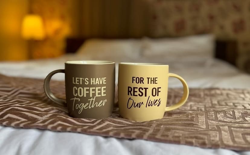 Engagement Wedding Gifts for Couple, Bride & Groom, Newlywed, Bridal Shower, His and Hers, Mr and Mrs, Christmas, Valentine's Triple Gifffted Lets Have Coffee Together Mug Set For Couples, 13oz Ceramic B0DP5GFK31