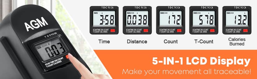 Mini Exercise Bike, AGM Under Desk Bike Pedal Exerciser Foot Cycle Arm & Leg Pedal Exerciser with LCD Screen Displays