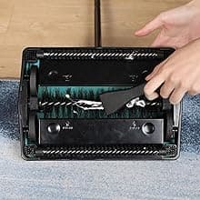 Yocada Carpet Sweeper Cleaner for Home Office Low&Undercoat Carpets Rugs Pet Hair Dust Scraps Paper Small Rubbish Cleaning with a Brush Blue