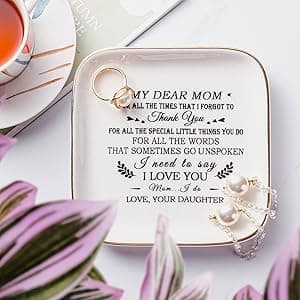 Birthday Gifts for Mom from Daughter Jewelry Dish - Thank You! for all the words that sometimes go unSpoken, I need to say I Love You!" Gifts for Mom Christmas Mothers Day Valentines Thanksgiving