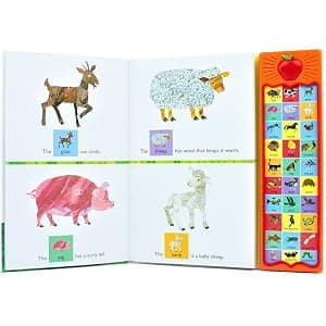 World of Eric Carle, Around the Farm 30-Button Animal Sound Book - Great for First Words - PI Kids 1450805752