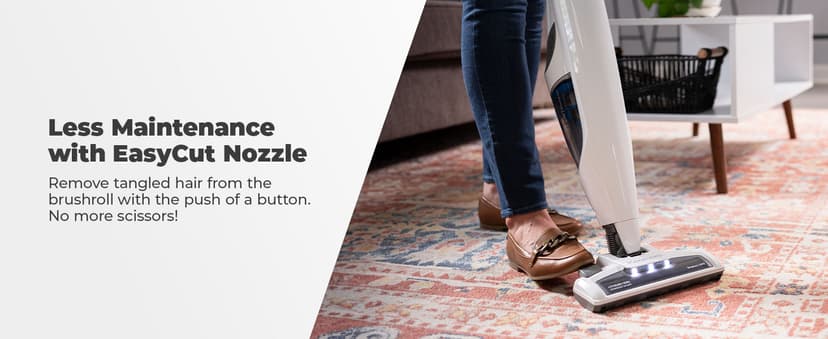 Kenmore DS1030 Cordless Stick Vacuum Lightweight Cleaner 2-Speed Power Suction LED Headlight 2-in-1 Handheld for Hardwood Floor, Carpet & Pet Hair, White