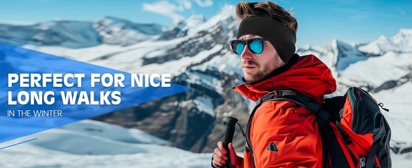 Lauzq Winter Fleece Ear Warmers Muffs Headband for Men Women Kids Ski Running Cycling