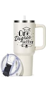 Frerdui Graduation Gift for Her – And Off She Went to Change the World 16oz Glass Cup, Cute Grad Gift for College High School Graduate, Grad Gift for Daughter Niece Granddaughter Friend B0GTY7QRB9