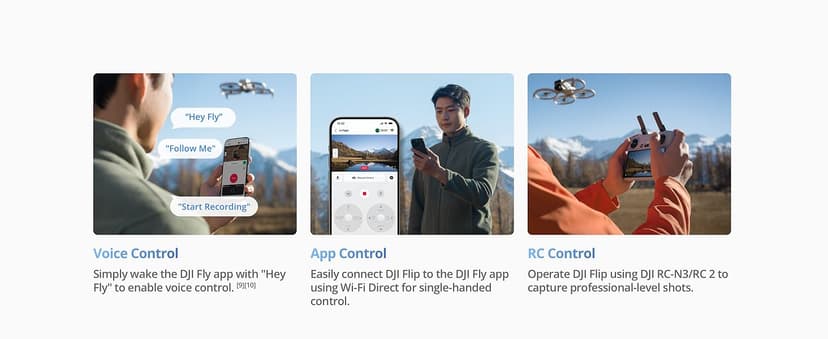 DJI Flip (RC-N3), Drone With 4K UHD Camera for Adults, Under 249 g, 3-Axis Gimbal Stabilization, 44000ft/13km Video Transmission, Palm Takeoff, Auto Return, 31-Min Flight Time, Intelligent Flight