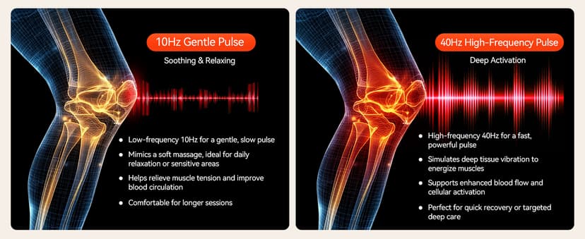 Red Light Therapy Knee Massager 660nm & 850nm, Heated Vibration Knee Brace Cordless Rechargeable 5000mAh, Timer & Pulse Modes for Knee Elbow Shoulder Joint Comfort Support Device B0GS5MWP52