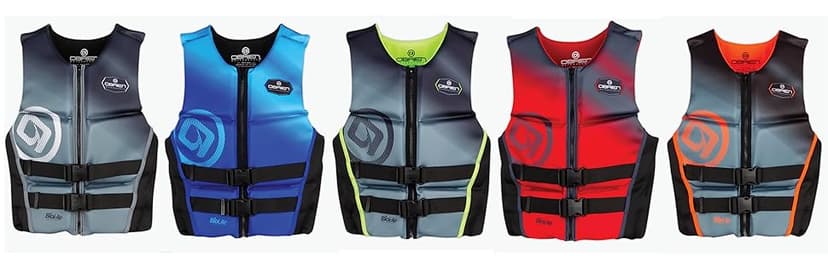 O'Brien Men's Flex V-Back Life Jacket - US Coast Guard Approved Level 70 Buoyancy - Water Sports Activity Including Boating, Paddle, Skiing, Surfing & Swimming