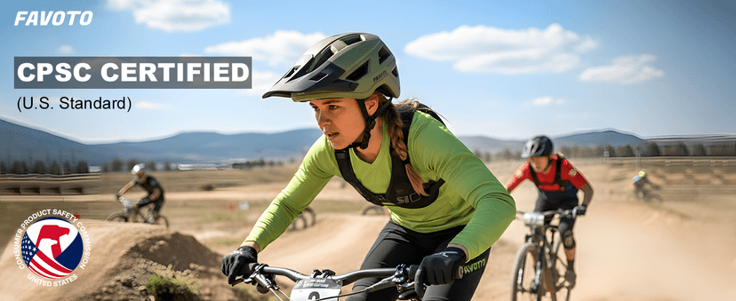 Favoto Adult Mountain Bike Helmet for Men & Women, Magnetic Buckle MTB Helmet with Removable Visor, Lightweight for Commuting & Off-Road Cycling