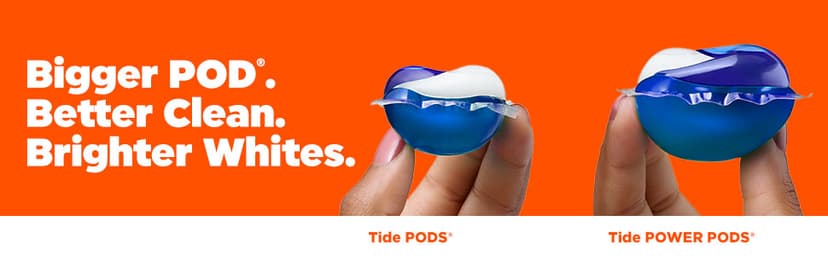 Tide Power PODS White Laundry Detergent Pacs, 45 Count, Brilliant Whitening + Color Protect
