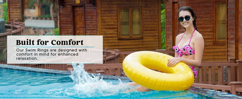 JOYIN Inflatable Swim Tube Raft (3 pack) with Summer Fruits Painting, Pool Toys for Swimming Pool Party Decorations