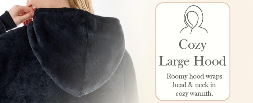 Krifey Wearable Blanket Hoodie, Oversized Sherpa Hooded as Birthday Gifts Christmas Gifts for Mom Women Girlfriend Men, Cozy Sweatshirt with Giant Pocket