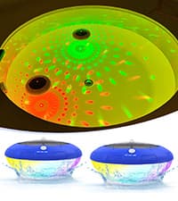 FirstE Solar Floating Pool Lights, RGB Color Changing Pool Floating Light, IP68 Waterproof LED Solar Pool Lights That Float, Hangable Auto ON Off for Above In Ground Pools Wedding Party Decoration (2)