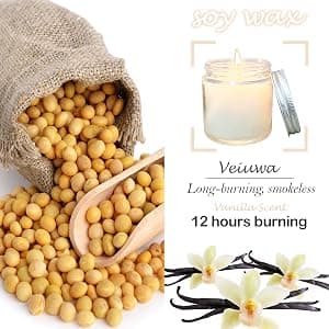 24 Pcs 4 Oz Mini Soy Candles,Vanilla Scented,Aromatherapy Candle,Bulk Candle Set,Great Stress Relieving Scented Candles for Girls as a Gift for Birthdays, Weddings and More! B0DW95Q2D1