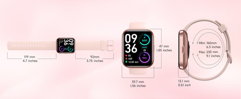 Fitpolo Fitpolo Smart Watches for Women Android iPhone, 1.8'' Women Smartwatch with Alexa Built-in, Bluetooth Calls, IP68 Waterproof, 7 Days Battery, Heart Rate/Sleep/SpO2 Monitor, 110 Sports Mode