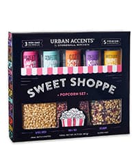 Urban Accents MOVIE NIGHT Popcorn Kernels and Popcorn Seasoning Variety Pack (set of 8) - 3 Non-GMO Popcorn Kernel Packs and 5 Gourmet Popcorn Snack Seasoning
