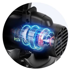 MYTOL Drywall Sander, 7.2A Electric Drywall Sander with Vacuum Dust Collection, LED Light, 6 Variable Speed Digital Display 900-1800RPM, Foldable & Extendable Handle (GREY)