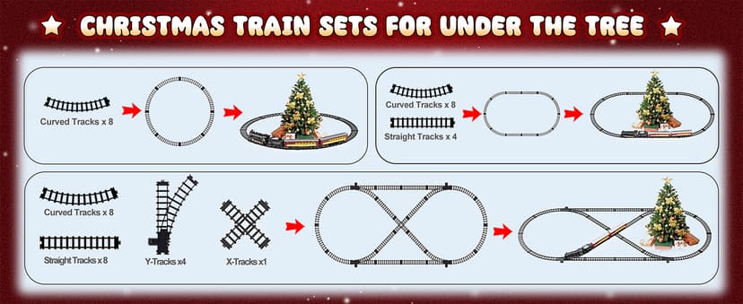 Hot Bee Train Set for Boys, Alloy Remote Control Train Sets with Steam Locomotive, Light Up Cars and Tracks, Electric Trains Set Toys for Toddler Kids, Christmas Toys Gifts for 3 4 5 6 7 8+ Year Old