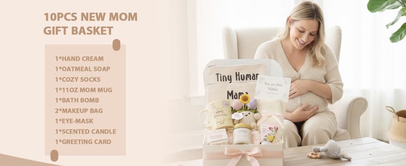 Postpartum Mama Essentials, Pregnancy Gift for First Time Mom To Be Gift for Expecting Moms MHSMHL New Mom Gifts - New Moms Care Package After Baby With Mug B0GFDT4DNQ
