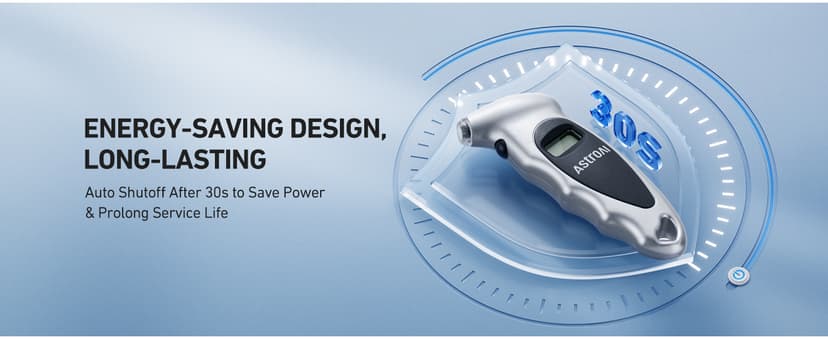 AstroAI Digital Tire Pressure Gauge 0-150PSI Calibrated to ANSI B40.7 +/-1PSI, Accurate in 0.1 Increments, 4 Units for Car Truck Bicycle with Backlight LCD, Silver