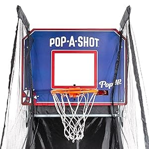 Pop-A-Shot Pop-Up Game | Arcade Basketball Inside, Out, and On The Go | Infrared Sensor Scoring | 3 Balls | Foldable, Portable, Tote Bag Included