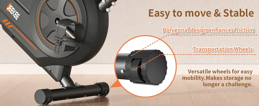 JEEKEE Recumbent Exercise Bike for Seniors,Stationary Bikes for Home, 400LB Capacity & 16 Levels Magnetic Resistance, Heart Rate Handle