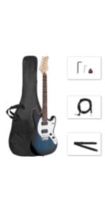 Ktaxon 5 String Electric Bass Guitar, Full Size Standard Right Handed Rosewood Fretboard Bass Kit with Gig Bag Strap Cable Wrench Tool (Yellow)