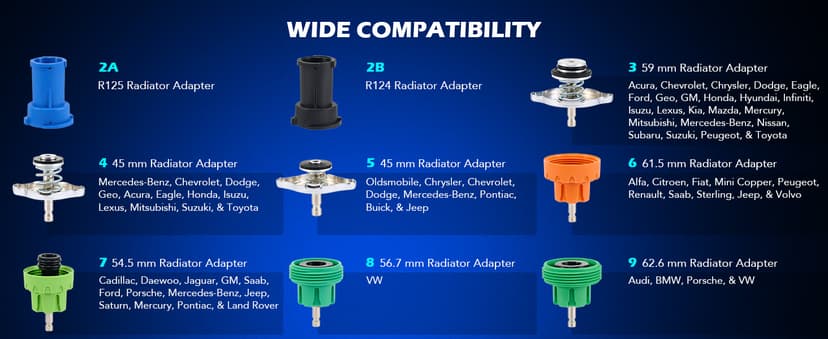 Orion Motor Tech Coolant Pressure Tester Kit, 31pc Master Coolant Vacuum Refill Kit with 23 Radiator Adapters, Radiator Cooling System Pressure Tester Kit with Vacuum Pump Vacuum Purge & Refill Tool