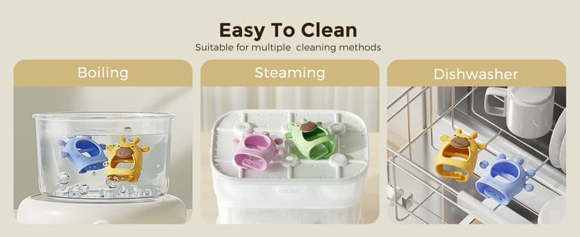 Momcozy Baby Teether Toys | Baby Teething Toys | Baby Teething Relief | Food Grade Silicone Teether Baby Toys | Baby Teether 0-6 Months | Teething Toy 6-12 Months | Baby Essential | Yellow