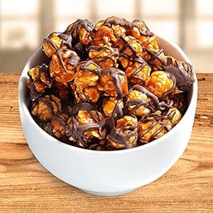 A Gift Inside Holiday Classic Chocolate, Candy & Crunch Gift Basket With Handmade Chocolates, Ghirardelli, Caramel Corn for Gourmet Christmas Food Gift