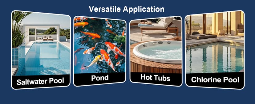 Smart Pool Monitor Pro, Digital Pool Water Tester for Chlorine/pH/ORP/Salinity/TDS/EC with App View, Electronic Pool Chemical Tester for Hot Tub & Spa