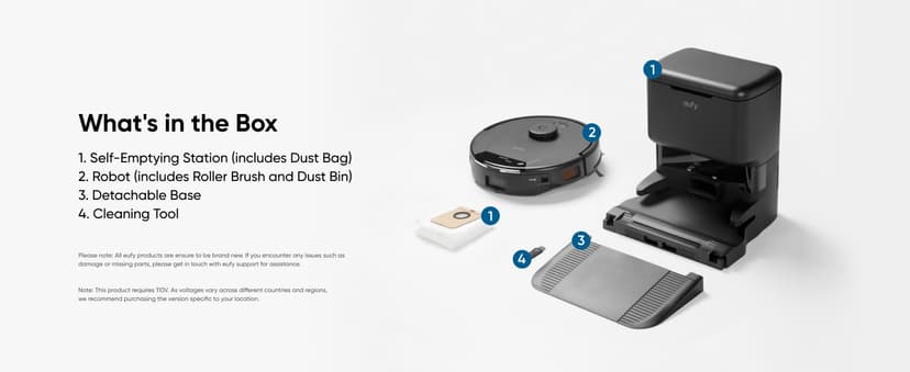 eufy L60 Robot Vacuum with Self Empty Station, Hair Detangling Technology, Up to 60 Days Hands Free Cleaning, 5,000 Pa Suction, Remove Hair, Dust