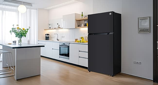 Commercial Cool 20 Cu. Ft. Top Mount Refrigerator with Ice Maker, 2-Door Refrigerator with Top Freezer, Freezer with Icemaker and Adjustable Temperature Control, Energy Star Certified, Black