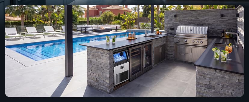 Coolake Commercial Ice Maker Machine, 200Lbs/Day Under Counter Ice Maker with 55 Lbs Storage, Stainless Steel Freestanding Built-in Outdoor Ice Machine with Water Filter for Home Bar Cafe Garage