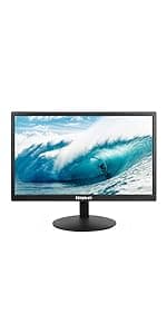 SKitphrati 20" PC Monitor 1600x900 75Hz 5MS HDMI Monitor LED Viewing Angle 95° (Horizontal) with HDMI VGA Input, 76% sRGB, VESA Wall Mount, TN Panel, Black