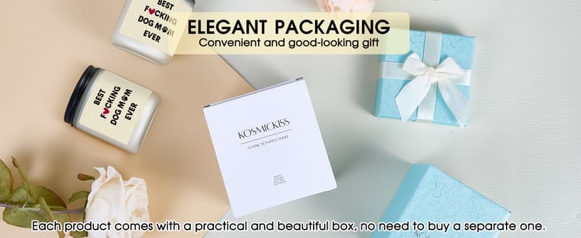 Kosmickiss Dog Mom Gifts for Women, Funny Dog Lovers Gifts for Women, Birthday Christmas Mothers Day Gift, Handmade Soy Wax Candle