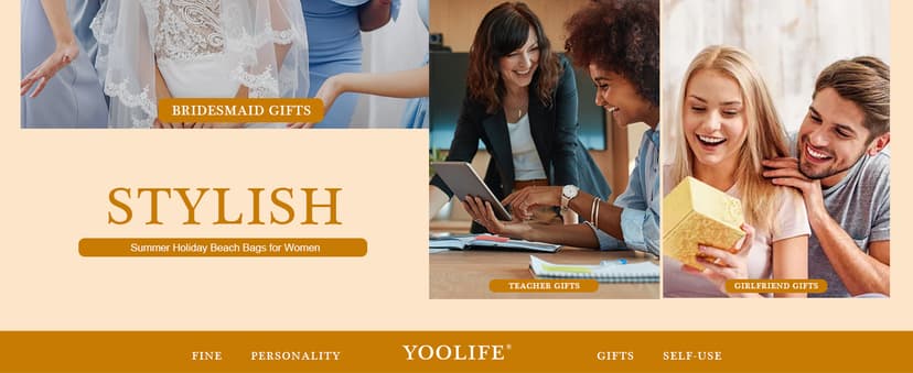 YOOLIFE Beach Bags for Women - Travel Canvas Beach Tote, Pool Waterproof Bag, Travel Essentials, Gifts for Women Birthday