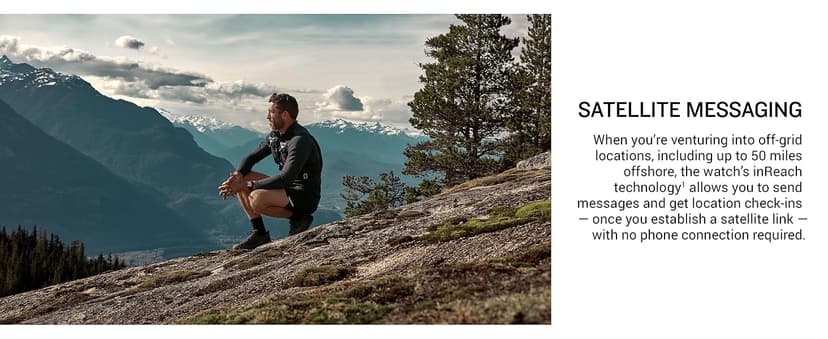 Garmin fēnix® 8 Pro, 51mm, AMOLED Display, Premium Connected Multisport GPS Smartwatch, inReach® Technology, Sapphire, Titanium with Graphite/Black Silicone Band