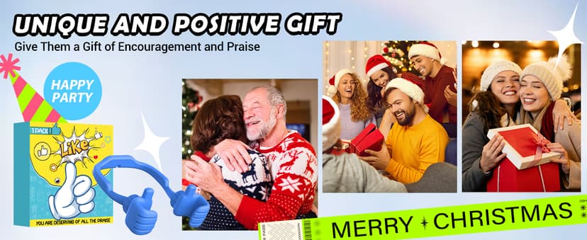 Stocking Stuffers for Teens Boys Girls Adults Cell Phone Stand Patented 2 Pack Thumbs Up Lazy Phone Holder for iPhone Cellphone Stand for Desk Fun Birthday Gifts for Kids Men Women Wife