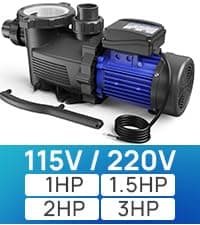 Aquastrong In/Above Ground Pool Pump High Flow Self Primming Swimming Pool Pump,Black