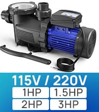 Aquastrong In/Above Ground Pool Pump High Flow Self Primming Swimming Pool Pump,Deep Blue