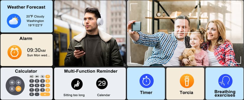 Puqo Puqo Smart Watches for Men Women, 1.95" HD Touchscreen Fitness Tracker with Bluetooth Calls, IP68 Waterproof, 120+ Sport Modes, 7-Day Battery, 24/7 Heart Rate & Sleep Monitor for Android iOS (Blue)
