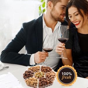 Nuts Gift Basket - Assortment of Sweet & Roasted Salted Gourmet Nuts - Assorted Food Gift Box for Birthday, Family, Sympathy, Men & Women.