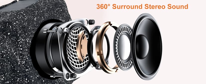 STUDIOFINIX 6.5" Rock Speakers Outdoor Waterproof - 5.3 Bluetooth Wireless Speaker Solar Powered Max Peak 200W for Garden,Patio,Deck,Pool,Backyard (Gray 1 Pair)